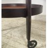 CARRELLO BAR ROTONDO DESIGN 1960 VINTAGE ITALY BAR TROLLEY 2 RIPIANI OLD LEGNO