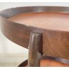 CARRELLO BAR ROTONDO DESIGN 1960 VINTAGE ITALY BAR TROLLEY 2 RIPIANI OLD LEGNO