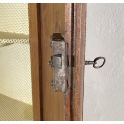 ANTICA ANGOLIERA 1800 LEGNO PIOPPO DISPENSA LIBRERIA CRISTALLERIA VINTAGE