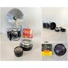 VINTAGE KIT Kodak Retina IIIC Xenon 50mm TELE 80mm MIRINO Ausiliario 35/80 BORSA