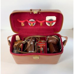 VINTAGE KIT Kodak Retina IIIC Xenon 50mm TELE 80mm MIRINO Ausiliario 35/80 BORSA