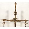 ANTICA BILANCIA VITTORIANA 2 PIATTI epoca 800 BRONZO DECORO DELFINI 8 PESI LIBRA