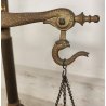 ANTICA BILANCIA VITTORIANA 2 PIATTI epoca 800 BRONZO DECORO DELFINI 8 PESI LIBRA