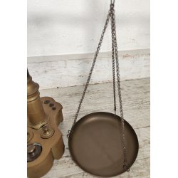 ANTICA BILANCIA VITTORIANA 2 PIATTI epoca 800 BRONZO DECORO DELFINI 8 PESI LIBRA