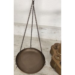 ANTICA BILANCIA VITTORIANA 2 PIATTI epoca 800 BRONZO DECORO DELFINI 8 PESI LIBRA