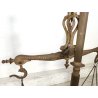 ANTICA BILANCIA VITTORIANA 2 PIATTI epoca 800 BRONZO DECORO DELFINI 8 PESI LIBRA