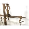 ANTICA BILANCIA VITTORIANA 2 PIATTI epoca 800 BRONZO DECORO DELFINI 8 PESI LIBRA