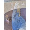 QUADRO DIPINTO ASTRATTO G. Duso TELA Tecnica Mista Sabbia ARTE MODERNA cornice