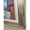QUADRO DIPINTO ASTRATTO G. Duso TELA Tecnica Mista Sabbia ARTE MODERNA cornice