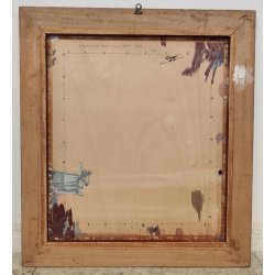 QUADRO DIPINTO ASTRATTO G. Duso TELA Tecnica Mista Sabbia ARTE MODERNA cornice