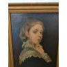 ANTICO QUADRO DIPINTO olio tela RITRATTO NOBILDONNA Elisa Nemes 1878 epoca COPIA