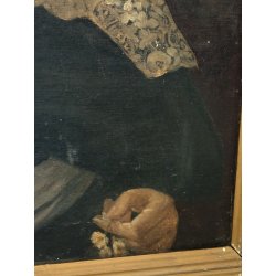 ANTICO QUADRO DIPINTO olio tela RITRATTO NOBILDONNA Elisa Nemes 1878 epoca COPIA