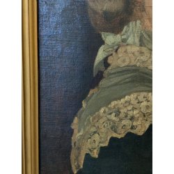 ANTICO QUADRO DIPINTO olio tela RITRATTO NOBILDONNA Elisa Nemes 1878 epoca COPIA