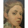 ANTICO QUADRO DIPINTO olio tela RITRATTO NOBILDONNA Elisa Nemes 1878 epoca COPIA