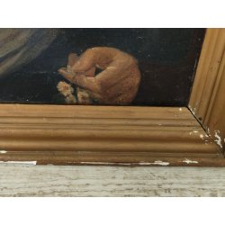 ANTICO QUADRO DIPINTO olio tela RITRATTO NOBILDONNA Elisa Nemes 1878 epoca COPIA