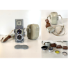 Rolleiflex 4x4 baby GRAY OTTICA Xenar 60mm f/3.5 PARALUCE LENTE FILTRI CUSTODIA