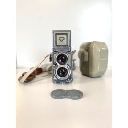 Rolleiflex 4x4 baby GRAY OTTICA Xenar 60mm f/3.5 PARALUCE LENTE FILTRI CUSTODIA