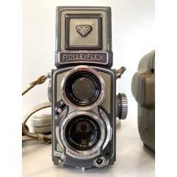 Rolleiflex 4x4 baby GRAY OTTICA Xenar 60mm f/3.5 PARALUCE LENTE FILTRI CUSTODIA