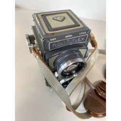 Rolleiflex 4x4 baby GRAY OTTICA Xenar 60mm f/3.5 PARALUCE LENTE FILTRI CUSTODIA