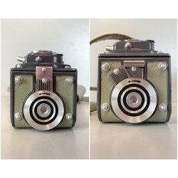 Rolleiflex 4x4 baby GRAY OTTICA Xenar 60mm f/3.5 PARALUCE LENTE FILTRI CUSTODIA