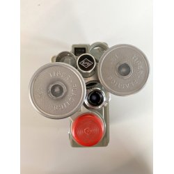 CINEPRESA 8mm VINTAGE EUMIG C3 TORRETTA TRE OBIETTIVI CUSTODIA CUOIO AUSTRIA '50