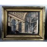 ANTICO QUADRO ACQUERELLO PROSPETTIVA INTERNO Santuario S. Maria PRESSO San Celso