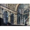 ANTICO QUADRO ACQUERELLO PROSPETTIVA INTERNO Santuario S. Maria PRESSO San Celso