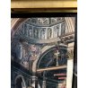ANTICO QUADRO ACQUERELLO PROSPETTIVA INTERNO Santuario S. Maria PRESSO San Celso