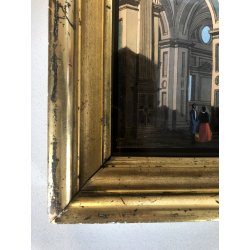 ANTICO QUADRO ACQUERELLO PROSPETTIVA INTERNO Santuario S. Maria PRESSO San Celso
