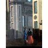 ANTICO QUADRO ACQUERELLO PROSPETTIVA INTERNO Santuario S. Maria PRESSO San Celso