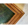 DIPINTO OLIO Rolini S. PAESAGGIO ALPINO SCENA BUCOLICA CONTADINO FONTE PASCOLO