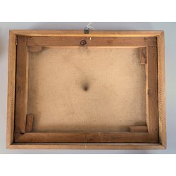 DIPINTO OLIO RITRATTO VAGABONDO VIANDANTE MUSICISTA VIOLOCELLO CLOCHARD NEVE 900