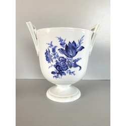 VASO COPPA PORCELLANA BIANCA Richard Ginori DECORO Savona FIORI BLU VINTAGE '60