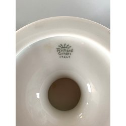 VASO COPPA PORCELLANA BIANCA Richard Ginori DECORO Savona FIORI BLU VINTAGE '60