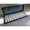 ANTICO SET 12 POGGIACOLTELLI VETRO MOLATO CLEAR GLASS ART DECO'