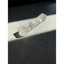 ANTICO SET 12 POGGIACOLTELLI VETRO MOLATO CLEAR GLASS ART DECO'