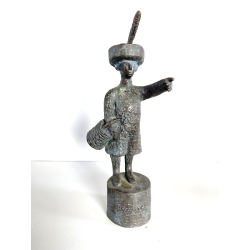 SCULTURA BRONZO Ivo Coljé FIGURA Haags Jantje N° 044  Volgelsang 21 cm/h  1981
