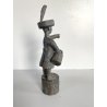 SCULTURA BRONZO Ivo Coljé FIGURA Haags Jantje N° 044  Volgelsang 21 cm/h  1981