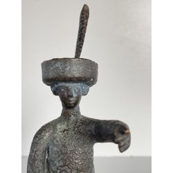 SCULTURA BRONZO Ivo Coljé FIGURA Haags Jantje N° 044  Volgelsang 21 cm/h  1981