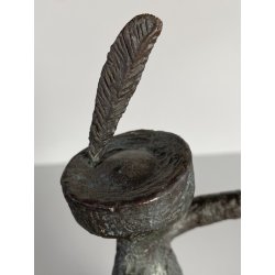 SCULTURA BRONZO Ivo Coljé FIGURA Haags Jantje N° 044  Volgelsang 21 cm/h  1981