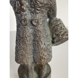 SCULTURA BRONZO Ivo Coljé FIGURA Haags Jantje N° 044  Volgelsang 21 cm/h  1981