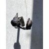 SCULTURA BRONZO ATTR. Van der Nahmer  FIGURA Flaneur UOMO CAPPELLO BASTONE 27cm
