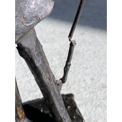 SCULTURA BRONZO ATTR. Van der Nahmer  FIGURA Flaneur UOMO CAPPELLO BASTONE 27cm