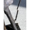 SCULTURA BRONZO ATTR. Van der Nahmer  FIGURA Flaneur UOMO CAPPELLO BASTONE 27cm