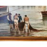 GRANDE ANTICO QUADRO DIPINTO olio tela XIX sec GOLFO NAPOLI Mich. Colio MARINA