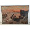 ANTICO QUADRO DIPINTO olio tela XIX sec GOLFO NAPOLI Mich. Colio POSILLIPO MARE