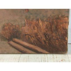 ANTICO QUADRO DIPINTO olio tela XIX sec GOLFO NAPOLI Mich. Colio POSILLIPO MARE