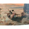 ANTICO QUADRO DIPINTO olio tela XIX sec GOLFO NAPOLI Mich. Colio POSILLIPO MARE