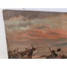 ANTICO QUADRO DIPINTO olio tela XIX sec GOLFO NAPOLI Mich. Colio POSILLIPO MARE