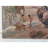 ANTICO QUADRO DIPINTO olio tela XIX sec GOLFO NAPOLI Mich. Colio POSILLIPO MARE